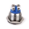VILLFUL 16mm Momentary Push Button Switch Waterproof Stainless Steel Horn