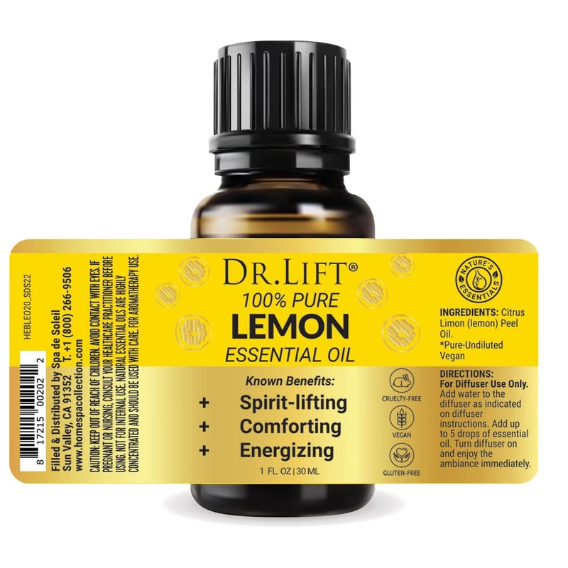 DR. LIFT Lemon Essential Oil, 1 oz - Made in