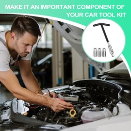 Spark Plug Wrench - Carbon Steel T-Handle Spark Plug Socket Wrench | Multifunctional Remover Installer Tool for Motorcycles RV Lawn Mowers Small Motor Vehicles