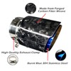 Kipalm Carbon Fiber Exhaust Tip Bolt-On Exhaust Pipe Glossy Forged