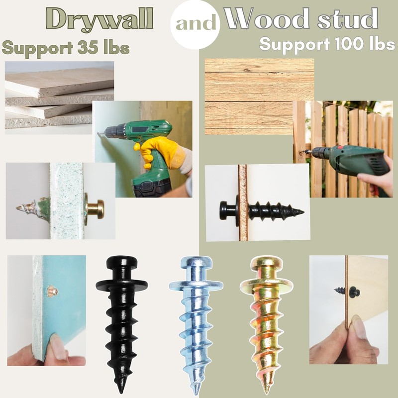 Bear Double Headed Claw Hanger Screws - Ideal for Picture