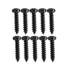 DIAO79NI 10PCS Stainless Steel Tuning Pegs for Electric, Silver Tuning Key Screws, Acoustic Guitar, Bass Guitar Machine Heads Mounting Screws （Black）