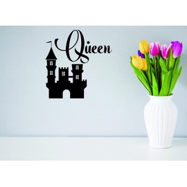 Queen King Fairy Tale Castle Prince Princess Girls Love Beautiful Crown Prince Unicorns Royalty Sweet Dreams Decorating Holiday Gift Ideas Girl Boy Bedroom Wall Decal Sticker - Size: 14 Inch x 20 Inch