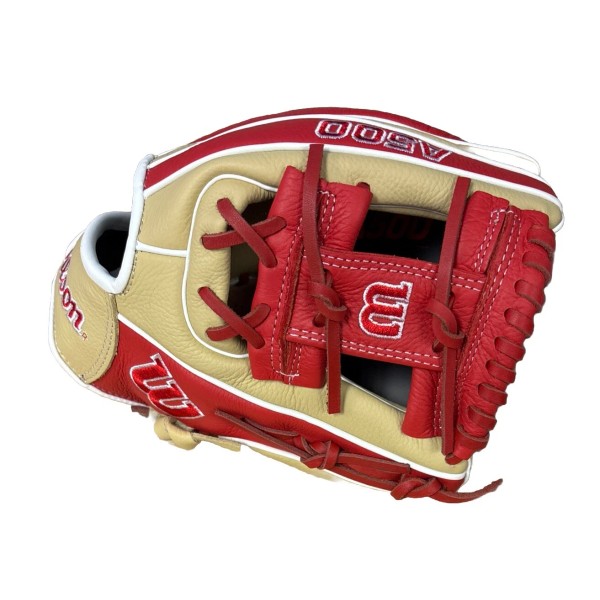 Wilson A500 11 inch Youth Baseball Glove A05RB2311 Red/Tan/White RHT