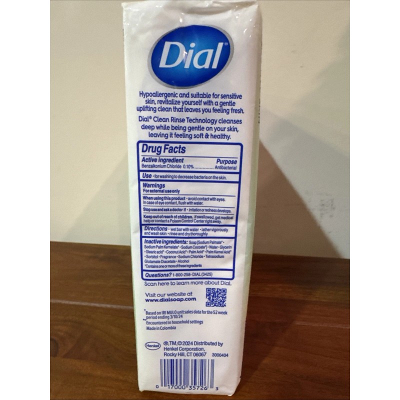Dial Bar Soap Antibacterial & Sensitive Aloe 16 Bars