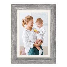 AEVETE Picture Frame 5x7 Gray Photo Frames Rustic for Wall and Desk Decor