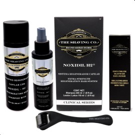 Kit Sistema Capilar Noxidil H2 Shampoo + Loción + Roller Pelo