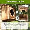 Ansonation Large Owl House,Screech Owl Nesting Boxes for Outside Wooden