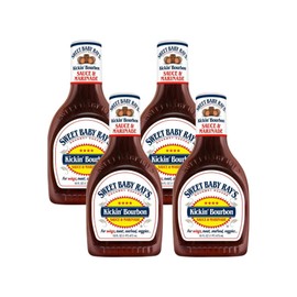 Sweet Baby Ray's Sauce and Marinade, Kickin' Bourbon 16 Fl Oz (Pack of 4)