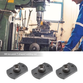 Be In Your Mind 20pcs M6 Carbon Steel T Shape Weld Nuts 2 Holes for Pipe Furniture Table