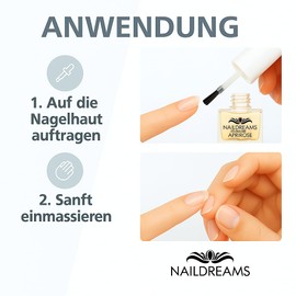 NAILDREAMS Nail Oil Apricot - Made in Germany - Nourishing Nail Care Oil with Apricot Kernel Oil - For Beautiful Nails & Delicate Cuticles - Vegan, Natural, with Pipette - 10 ml