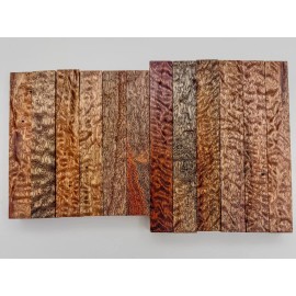 Pomelle Sapele Wood Pen Turning Blanks (Per Piece) -  Incredible Figure!!!