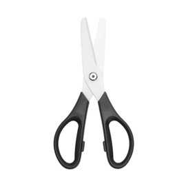 Ceramic Kitchen Scissors 8" Ceramic Blade Scissors White Sharp Blade with Black ABS Handle Cooking Shears for Office School Crafting Kitchen (Black)