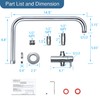 HOMVIVA® All Solid Metal 3-Way Shower Arm Diverter Valve with