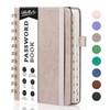 WEMATE Spiral Password Book with Alphabetical Tabs, Small, for Seniors,