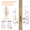 Teilmix Keyed Sliding Patio Door Handle Replacement for 3-15/16" Hole