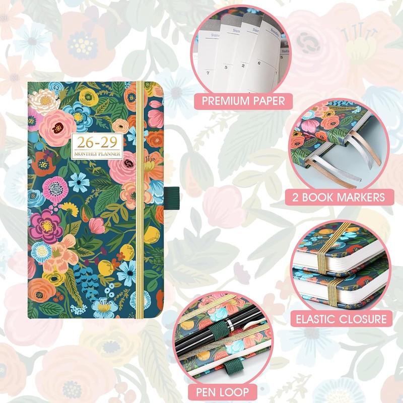 Pocket Calendar 2026-2029 - 3 Year Monthly Planner 2026-2029, Jul.