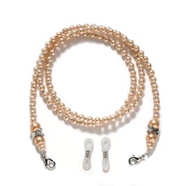 Eyglajdd 1 Piece Glasses Chain Women's Acrylic Beads, brown