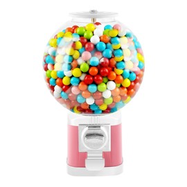 Gumball Machine, 1.26Inch Big Capsule Toy Vending Machine w/Key, Commercial Large Gumball Bank Candy Vending Machine Capacity 500Pcs,Bubble Capsule Toys Dispenser Vending Machine for Game Halls