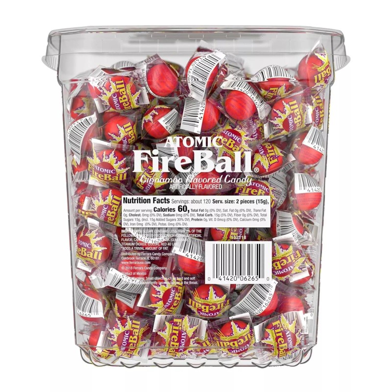 Wonka Atomic Fireball Jawbreakers ,