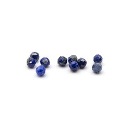 Vintageparts Faceted Beads Made of Lapis Lazuli in Blue 2 mm for Jewellery Making Yourself Girls Women Unisex