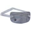 Travel Waist Wallet with RFID Blocking Unisex Light Grey Bum