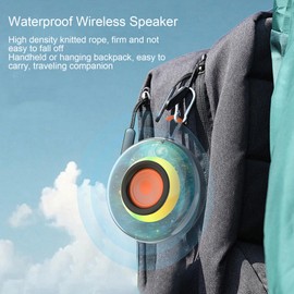 Speakers, RGB 10W Sound Portable Waterproof Wireless Speaker with Mic, Outdoor Speakers Waterproof Wireless for Sports Swimming Pool Beach Camping