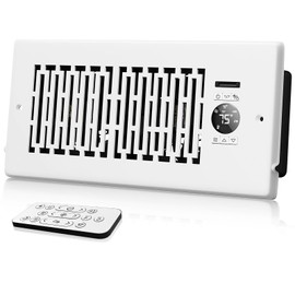 MOTCTQVD Register Vent Booster Fan for 4” x 10” Register Holes, Register Booster Fan with Remote Control & Thermostat Control, Improves Heating & Cooling Vents, Quiet 10-Speeds