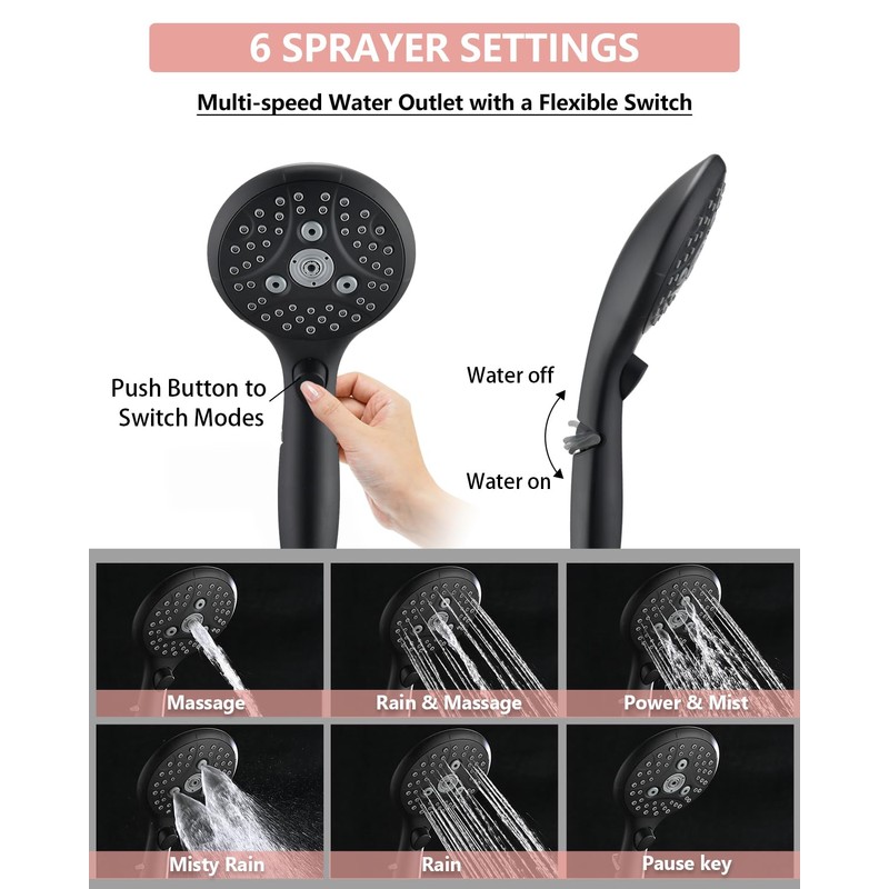 LOCALAND Bathtub Faucet with Sprayer, Tub Spout with Diverter Fits