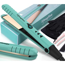 Mnsyflns Hair Straighteners for Women, Travel Hair Straightener, Flat Iron Hair Straightener and Curler 2 in 1, Ceramic Straighteners Portable, Wide Plate Hair Straighteners for Short/Long Hair