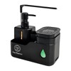 Premium Dual Chamber Soap Dispenser Set - (Black) Hand Soap