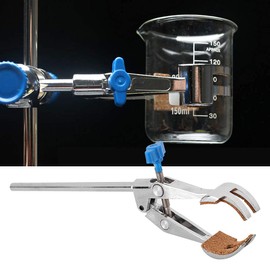 4 Prong Swivel Clamp, Zinc Alloy Labs Universal Clamp, Cork Lined Prongs Test Tube Lengthen Stand Clip for Laboratory