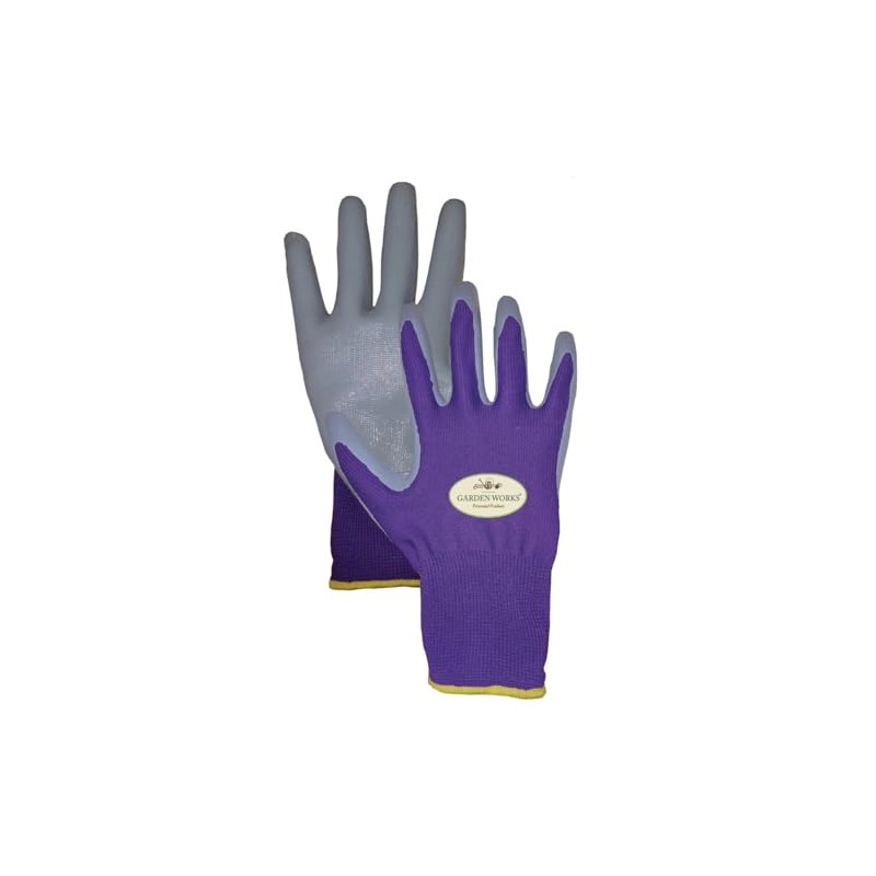 Garden Works Weeders Gardening Gloves, Medium, Purple