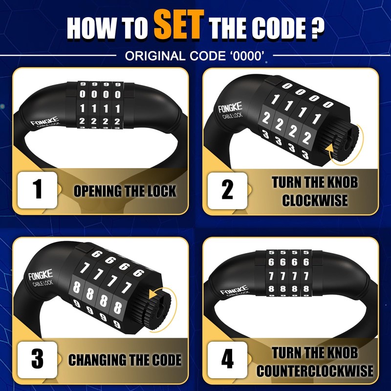 E Scooter Lock for E Scooter with Holder, Bicycle Lock