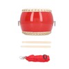 Kids Chinese Drum Plastic Sheepskin Maple Wood Red Color Children