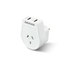 Jackson AUS - UK & HK USB-A Travel Adapter, White