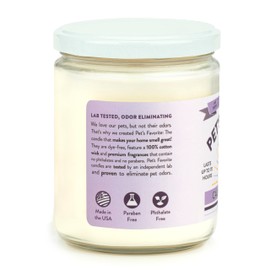 Pet's Favorite - Tested & Proven - Odor Eliminating Candle, Pet-Friendly Scented Candle, in 7 Great Fragrances – 70-Hour Burn Time, Cotton Wick (Calming Lavender, Pack of 2)