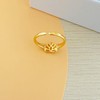 Lotus Flower Adjustable Ring for Women Girls Comfort Fit Hollow