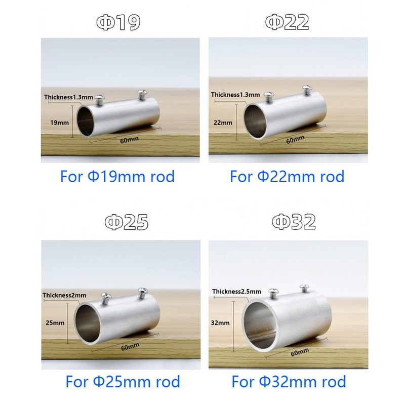 19mm Stainless Steel Pipe Fitting Straight Pipe Rod Connector for