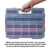 AIRTOON Tool Box Organizer Interlocking Black Small Parts Organizer for