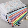 EOOUT 24pcs Mesh Zipper Pouch Bags, A4 Zipper Bags for