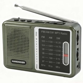 FM AM SW Transistor Radio with Rechargeable Battery, Portable Pocket Radio with MP3 Music Player, Mini Battery Operated Shortwave Emergency Tool, Type C Charging & Headphone Jack(Music Player Version)