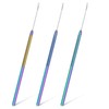 3 Pcs Stainless Steel Hair Extensions Loop Needle Pulling Hook
