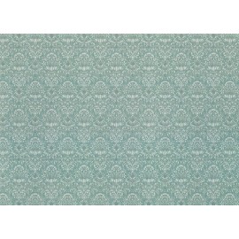 Itsy Bitsy Mini Dollhouse Wallpaper Damask Blue Gray Victorian 1:12 Scale Itsy Bitsy Miniatures