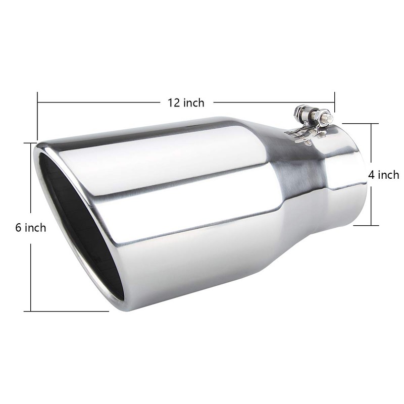 LCGP 4" inlet Diesle Exhaust Tip, 6" outlet, 12" Long