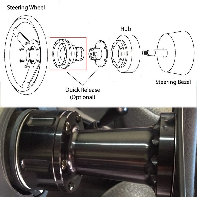 ZS Steering Quick Release Steering Wheel Hub Adapter Enhancing Aluminum