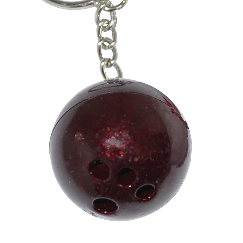 Komonee 10-Pin Bowling Keychain Tenpin Ball Key Ring Skittles Key