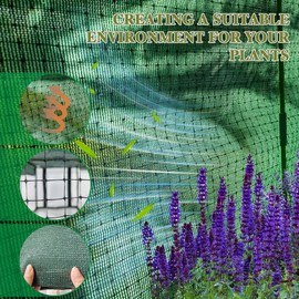 2 in 1 Plant Netting Guard Cover with Garden Shade Cloth 4.4 * 2.2 * 2.2 FT, Mesh Plant Cover with Two Zipper Door Kit for Raised Beds, 80% Sunblock for Plant Heat Protection, Animal Control