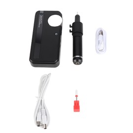 2 In 1 Electric Nail Grinder Portable Rechargeable Professional Wireless Electronic Nail File Efile Black