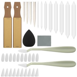 KALIONE 38 Pieces Mixing Paper Wipers, Mixing Tools for Drawing, Mixing Stumps and Tortillions Set, Sketching Accessories, Drawing Tools for Painting, Drawing, DIY